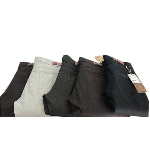 मल्टी कलर कैज़ुअल वियर रेगुलर फिट फोर पैकेट मशीन और हैंड वॉश फ्रेंडली पुरुषों के लिए कॉटन ट्राउज़र