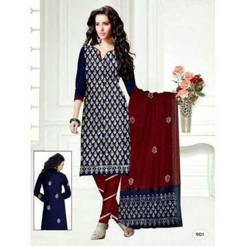 Cotton Dress Material For Female Suits And Kurtis, Various Color Available