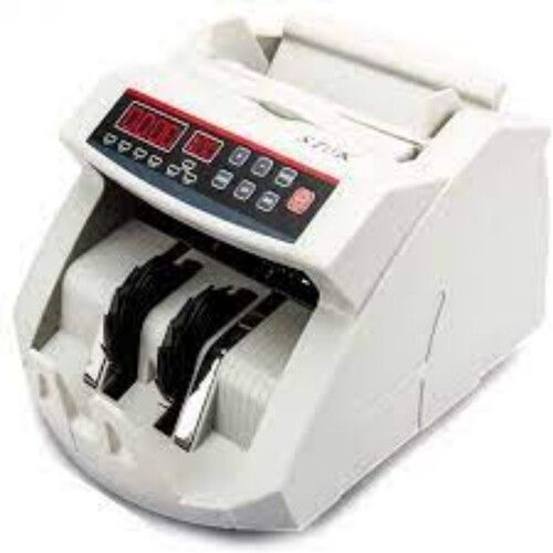 White Currency Counting Machine With Uv/Mg Counterfeit Notes Detection Plus External Display And 1 Year Warranty