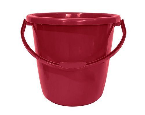 Extra Large Strong Long Time Use Super Durable Storing Water Unbreakable Plastic Red Bucket Hardness: Rigid