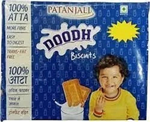 Healthy Patanjali Biscuits 100% Atta With More Fiber Doodh Biscuits, Pack Size 800 Gram