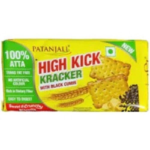 Low-Fat Patanjali High Kick Kracker With Black Cumin Biscuit, Shape Rectangle, Pack Size 100 Gram 