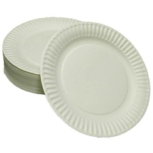 Non-Toxic Safe & Hygienic Eco-Friendly Disposable White Paper Plate 7 Inches, Pack Of 25 Application: Commonly Used At Home