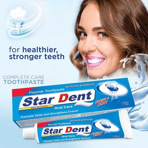  स्टार डेंट फ्रेश एंड मिन्टी ओरल केयर फ्लोराइड टूथपेस्ट, दाँत क्षय को रोकें 