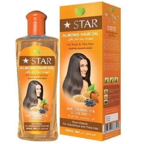  Star Root Vitalizer बादाम हेयर ऑयल विशाल और घने बालों के लिए वॉल्यूम: 200 मिलीलीटर (Ml) 