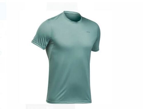 Washable Fit And Comfortable Half Sleeves Grey Color Nylon T Shirt For Mens Age Group: 18-45 Years