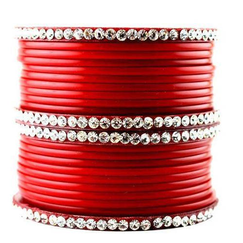 Fashion Women Stylish Light Weight Skin Friendly Beautiful Red Plastic Bangles