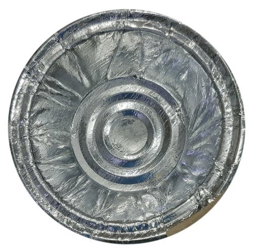 Disposable Silver Paper Plates - 14-Inch Diameter | Eco-Friendly Heat-Resistant Ideal for Events and Parties