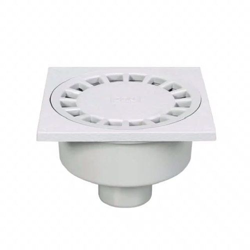 Silver Bathroom Fitting And Leak Proof Square Ceramic Plastic Floor Trap 