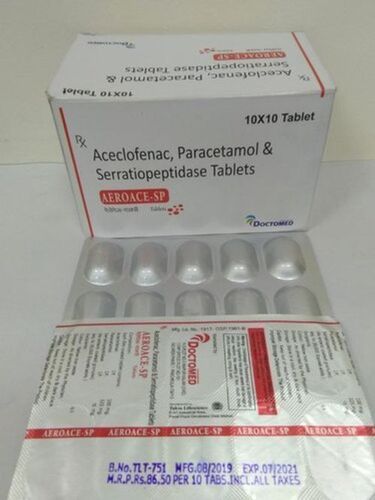 Aceclofenac Paracetamol & Serratiopeptidase Tablet,10X10 Tablets General Medicines