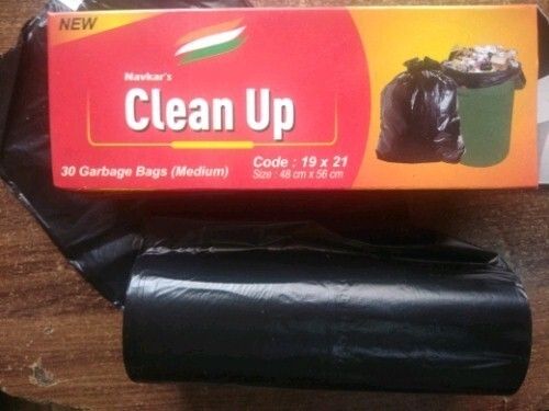 Pvc Eco Friendly Biodegradable Lightweight Round Plain Black Disposable Garbage Bags