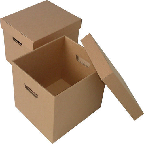 Eco Friendly Matte Finish Rectangular Brown Plain Corrugated Paper Boxes