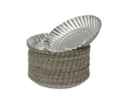 Environmentally Friendly And Good Quality Silver Disposable Paper Plates