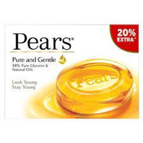 Yellow Glycerine And Natural Oil Moisturising With Golden Glow Pears Pure & Gentle Bathing Bar 