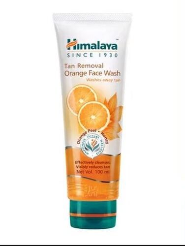 Himalaya Tan Removal Orange Face Wash With 100ml Plastic Tube Packaging 