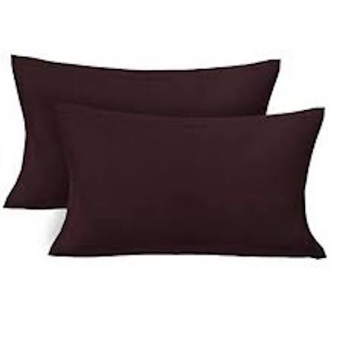 Light Weight Beautiful And Skin Friendly Plain Cotton Brown Pillow Cover