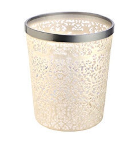 Golden Light Weight Strong Easy To Clean Decorative Plastic Fancy Dustbin For Home, Hotel, Office