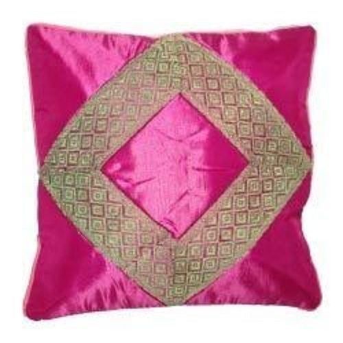 100% Silk Lightweight And Comfortable With Skin Friendly Pink Printed Fancy Cushion Cover