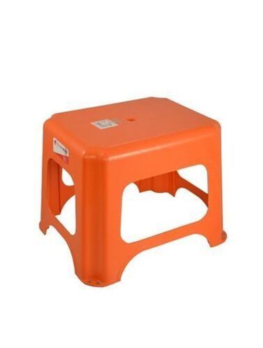 Durable Long Lasting Standard Design Lightweight Smooth Orange Plastic Stool