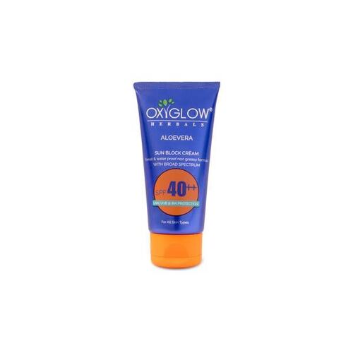 Oxyglow Aloe Vera Waterproof SPF 40++ Sun Block Cream