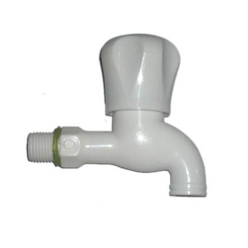 Round Shape White 1 Inch Size Plastic Water Tap