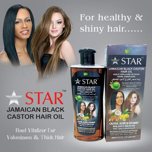 जैतून और नारियल तेल के साथ Star Root Vitalizer जमैका कैस्टर हेयर ऑयल, 300ml