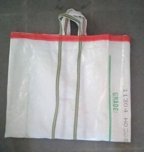 Uni Color Reusable Loop Handled Plain Polypropylene Carry Bags For Carrying Groceries