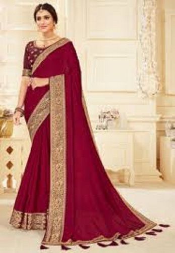 Party Wear Fancy Georgette Sequence Work Designer Bollywood Saree Maroon  Color