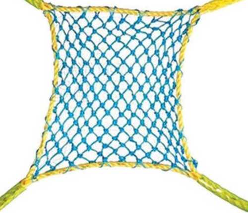 Blue And Yellow Polypropylene Safety Net 10 X 3 Meter, Tear Resistance