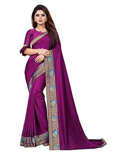 Digital Printed Satin Silk Saree - Art Silk Modern Attractive Designs | Comfortable Shiny Look for Casual and Party Wear