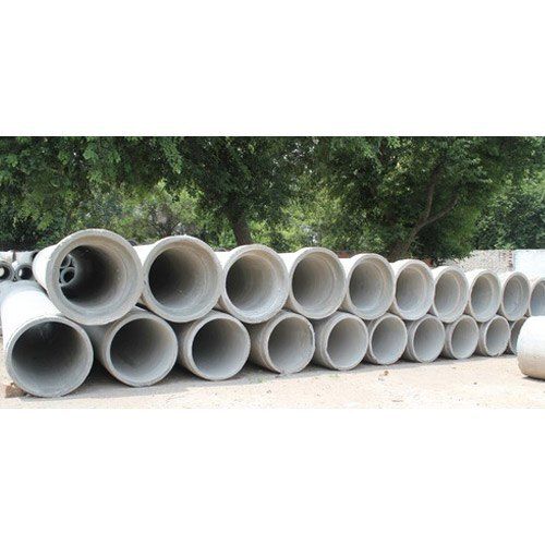 Leak Proof Strong Solid Long Lasting Durable Round Grey Spun Cement Pipe