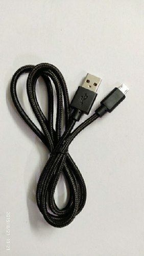 Light Weight And Portable Fast Speed Type Black Usb Data Cable For Mobiles Body Material: Rubber