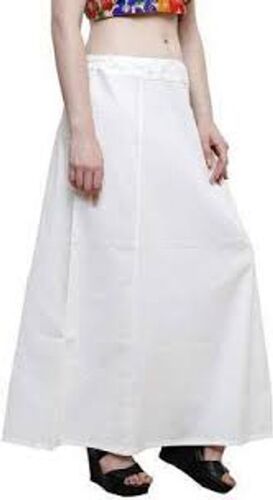 Long Lasting Light Weight Women's Daily Wear White Cotton Petticoat Size 40