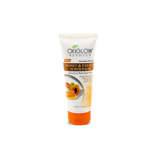 Oxyglow Anti Ageing Honey And Papaya Enzymes Face Scrub Pack, 100g