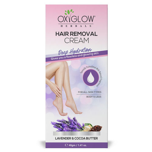 Oxyglow Lavender And Cocoa Butter Deep Hydration Hair Removal Cream, 40g