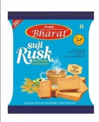 Pack Of 150gm Brown Light And Super Crunchy Delicious Fresh Bharat Suji Rusk