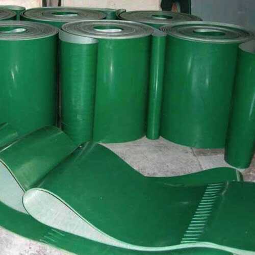 Rubber Pvc Conveyor Belt For Moving Goods And Industrial Use, Green Color