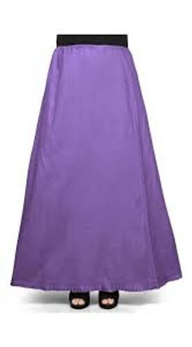 Women's Daily Uses Saree Inner Purple Color Cotton Readymade Petticoat Size 40