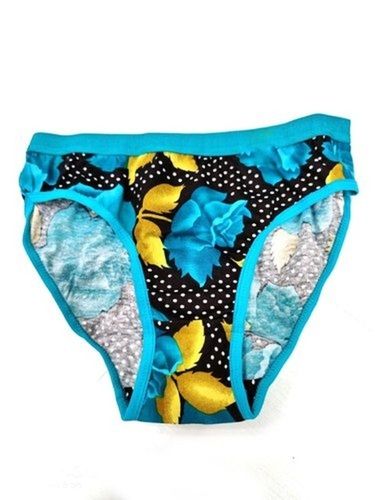 Hipster Easy To Wear And Skin Friendly Comfortable Cotton Blue Printed Underwear For Ladies