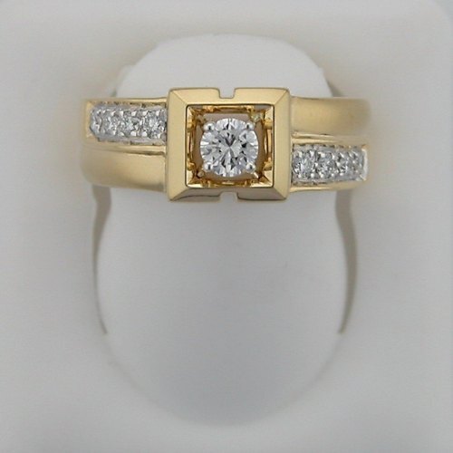 Designer Mens Diamond Ring 0.50ct 10K White Gold 204783