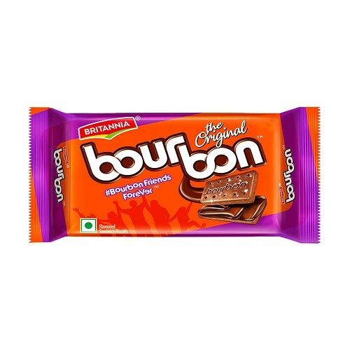 Britannia Bourbon Rectangular Shape Chocolate Flavour Sweet And Tasty Biscuit With Hygienic Packing