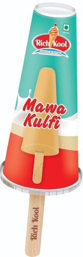 Conical Shape Mawa Flavor Kulfi Rich Cool Pure Ice Cream, Pack Size 50 Ml 