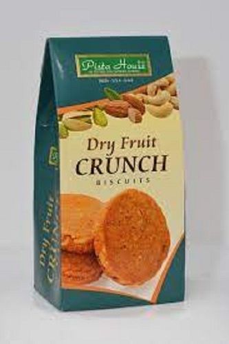 Hygienically Processed And Packed Round Shape Dry Fruit Crunch Biscuits With Mouthwatering Taste