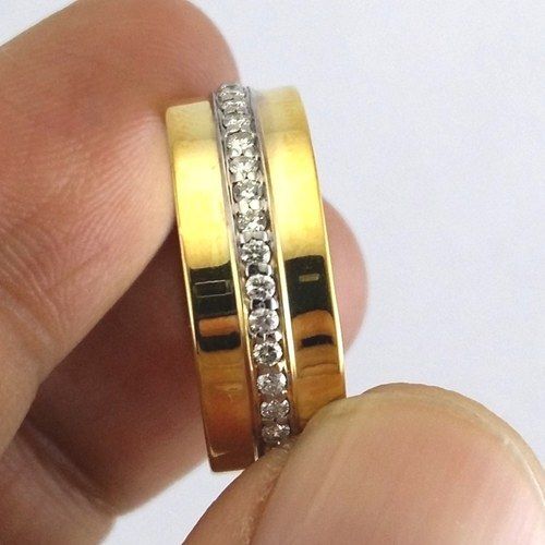 Golden Stylish And Modern Bridal Jewelry Sets Gold Material Diamond Ring Size 1-2 Inch