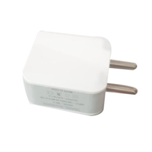 White Portable and Light Weight 3.4A Mobile Fast Charging Adapter - Premium Materials, Dual USB Ports, LED Indicator for Convenient Charging