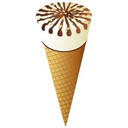 Chocolate Flavor Real Cool Pure And Fresh Cone Ice Cream, Pack Of 1 Piece  Fat Contains (%): 3.7 Grams (G)