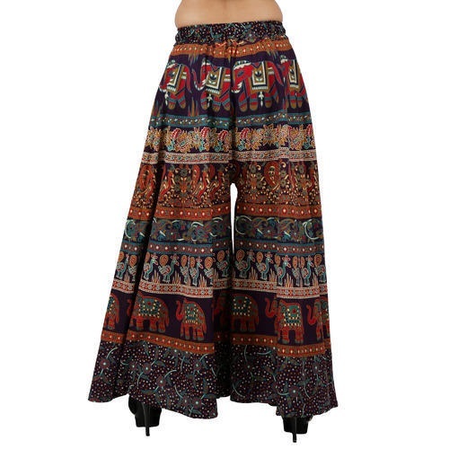 Party Wear Mirror Work Palazzo, Wide Leg Bottom, Size: Free Size at Rs 245  in Noida
