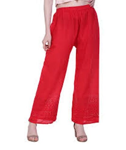 I WISHER Women's Regular Cotton Loose Fit Flared Wide Leg Palazzo Pants  Soft Plain/Solid Design Pack of 1 (Free Size) | gintaa.com