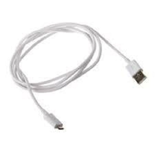 Fast Charging Speed And Light Weight Portable White Colour Simple Mobile Phone Cable - Plastic, 6 Feet Length, White Colour, 3.5mm Audio Plug & USB Connector
