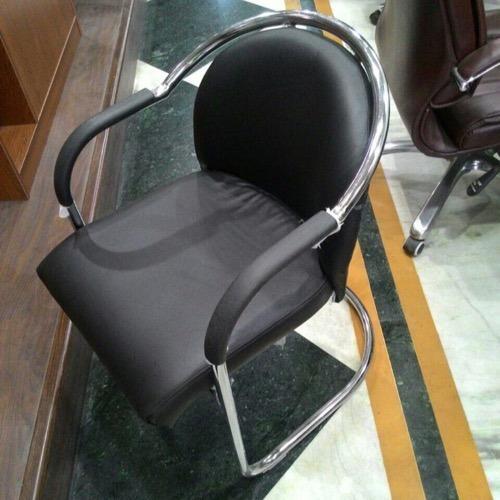 Lancers Easy To Clean Black Fix Eco Friendly Low Back Steel Chair For Offices Purpose